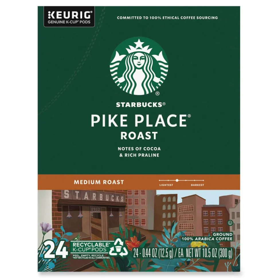 Beverages: Beverage Type: Coffee; Beverage Flavor: Pike Place® Roast; Container Type: Pod; Container Size: 0.44 oz