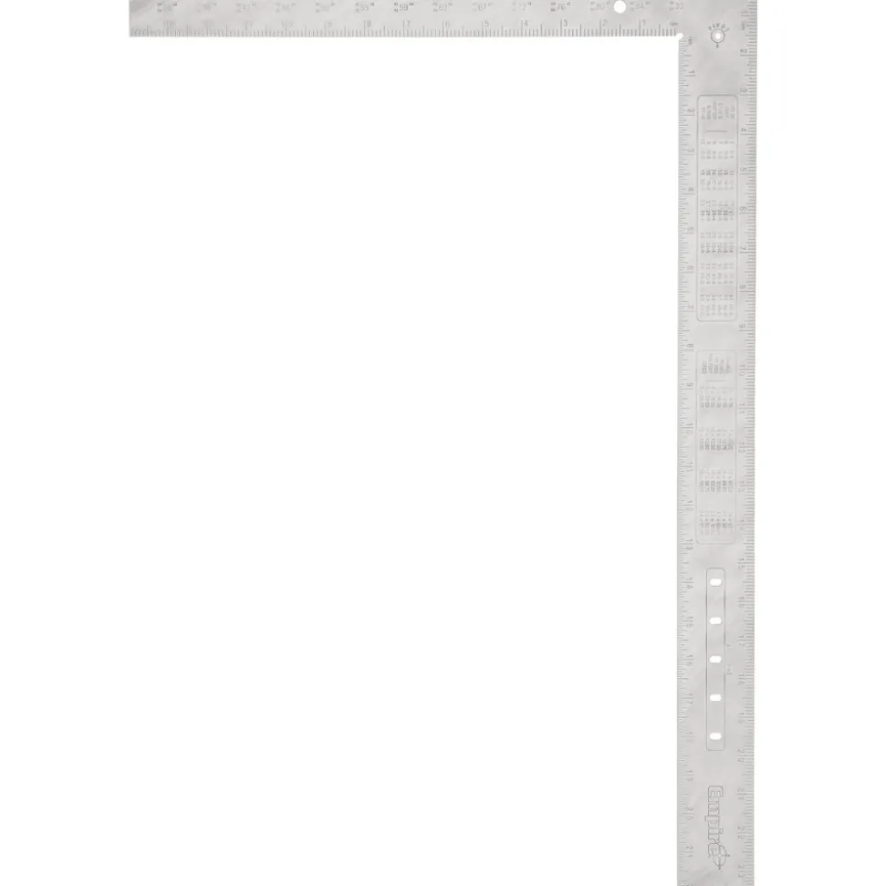 24" Blade Length x 2" Blade Width, 16" Base Length x 1-1/2" Base Width Aluminum Square