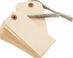 Blank Tag: 4-3/4'' High, Natural, Synthetic Paper