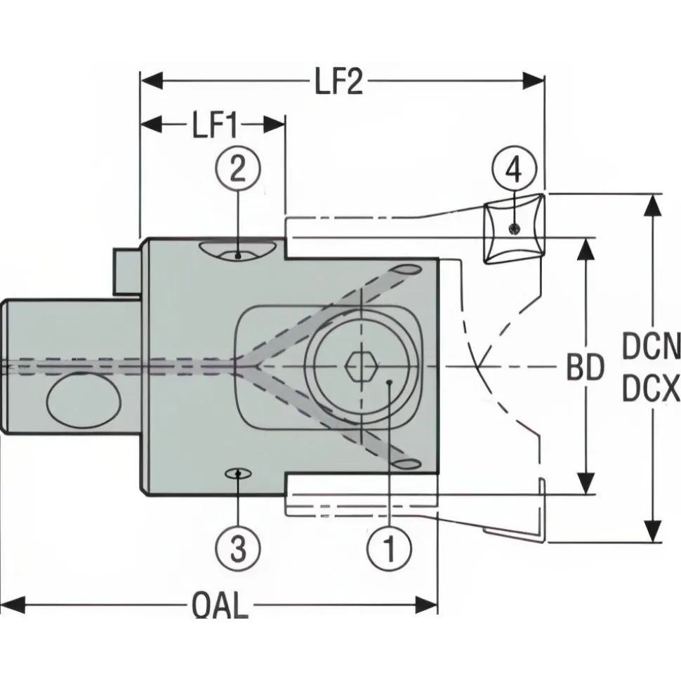 Boring Head: 95 mm Body Dia, Manual
