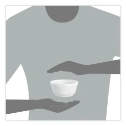 Bowls: 12 oz, Foam, White, Solid