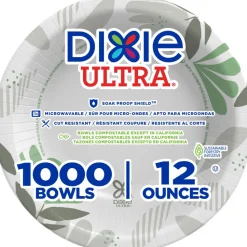 Bowls: 12 oz, Paper, Burgundy & Green
