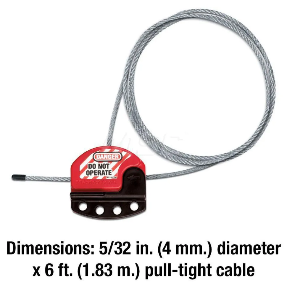 6' Cable Length, 4 Lockout Points, Cable Lockout