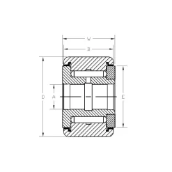 Cam Yoke Roller: Non-Crowned, 0.3125" Bore Dia, 1" Roller Dia, 0.625" Roller Width, Needle Roller Bearing