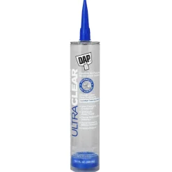 Caulk: 10.1 oz Cartridge, Clear, Butyl Rubber