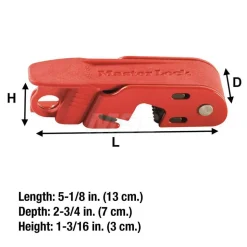 Circuit Breaker Lockout Kit: 120 & 240V, 1 Padlock Max, 1.188" High, 5.125" Wide