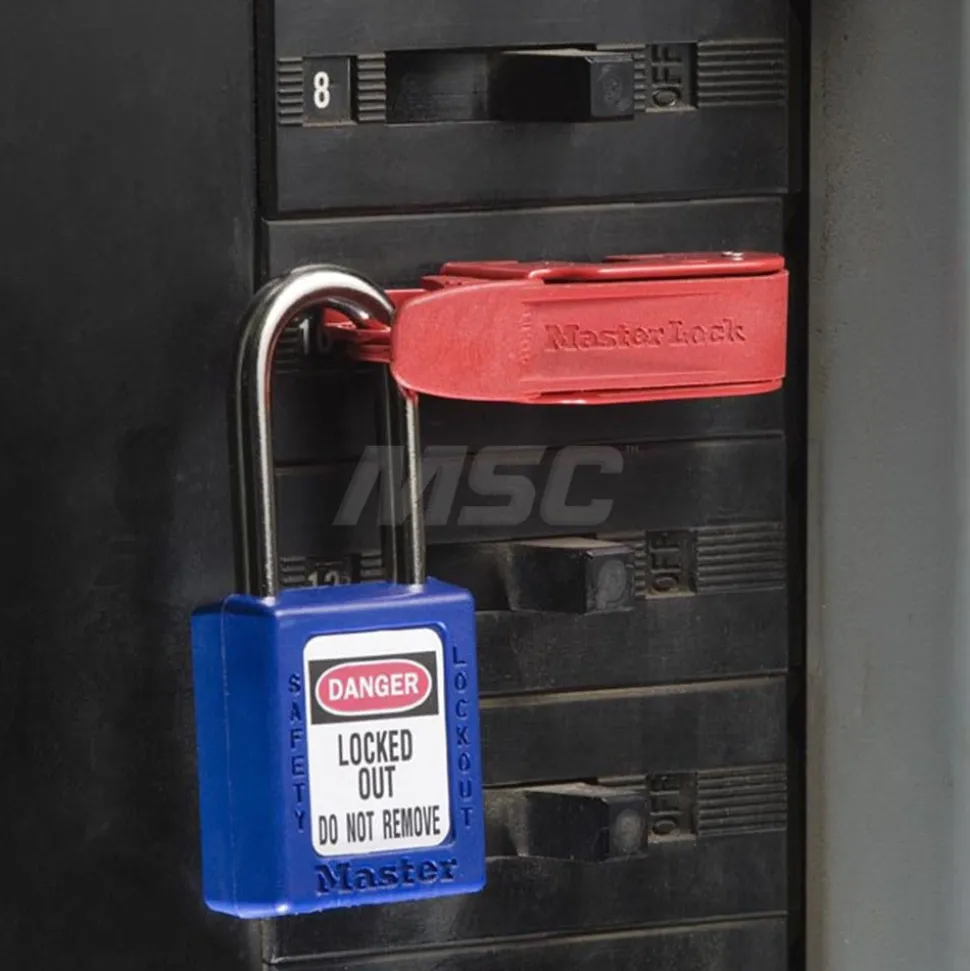 Circuit Breaker Lockout Kit: 120 & 240V, 1 Padlock Max, 1.188" High, 5.125" Wide