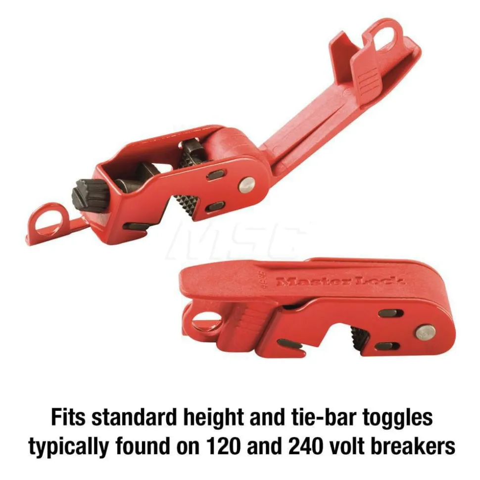 Circuit Breaker Lockout Kit: 120 & 240V, 1 Padlock Max, 1.188" High, 5.125" Wide