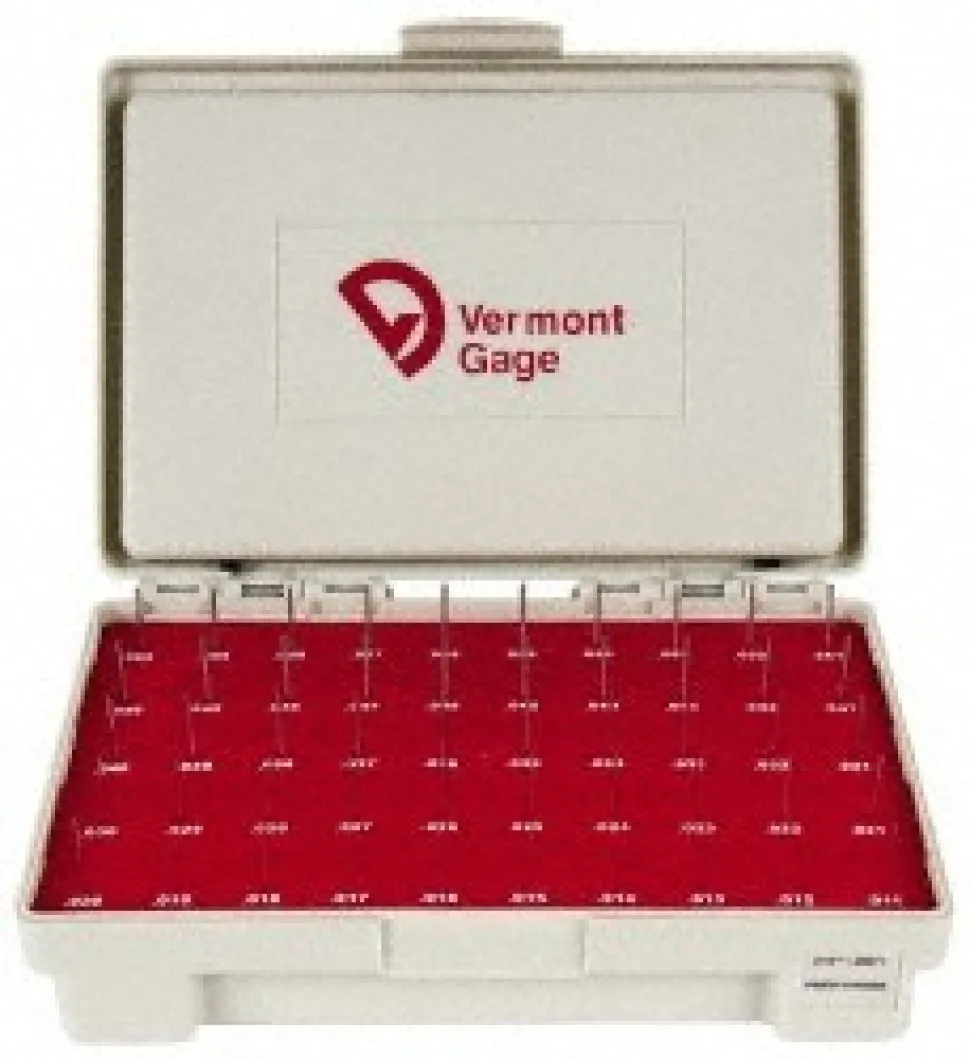 Class ZZ Plug Gage Set: 0.011 to 0.06" Range, 50 Pc