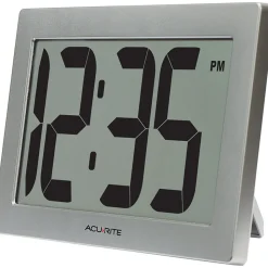 Clocks & Multi-Function Clocks: Type: Digital; Color: Silver