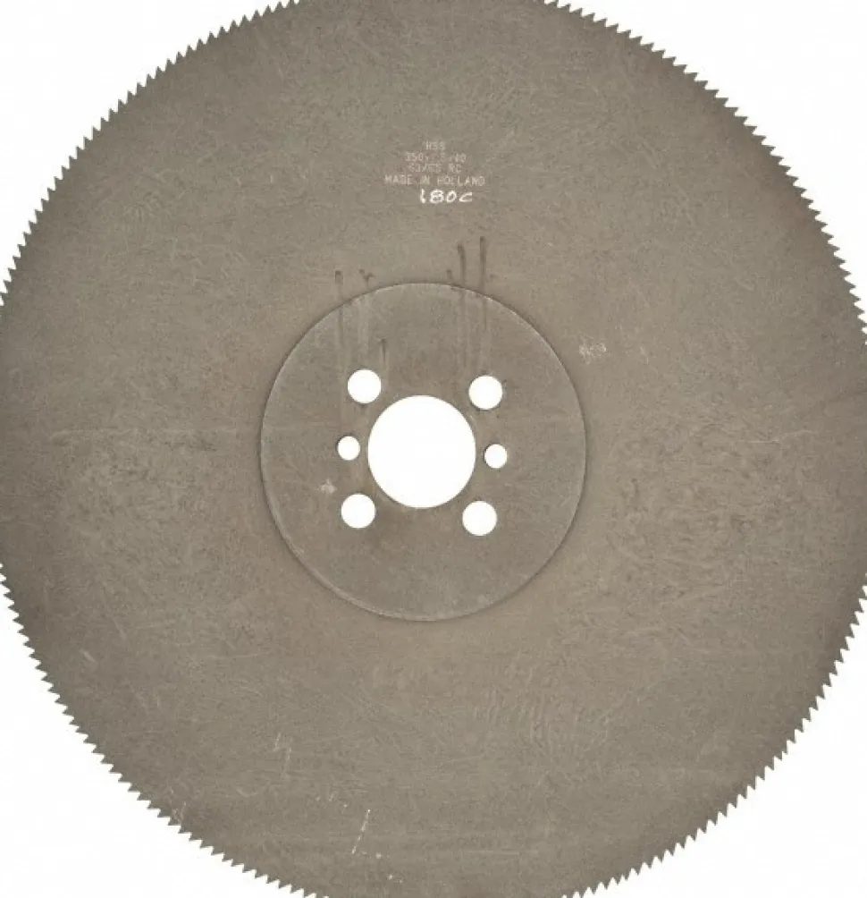 Cold Saw Blade: 350 mm Dia, 180 Teeth, High Speed Steel