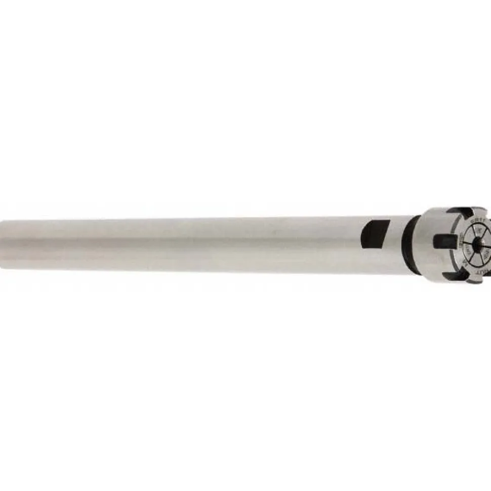 Collet Chuck: 1/16 to 9/32" Capacity, ER11 Collet, 1/2" Shank Dia, Straight Shank