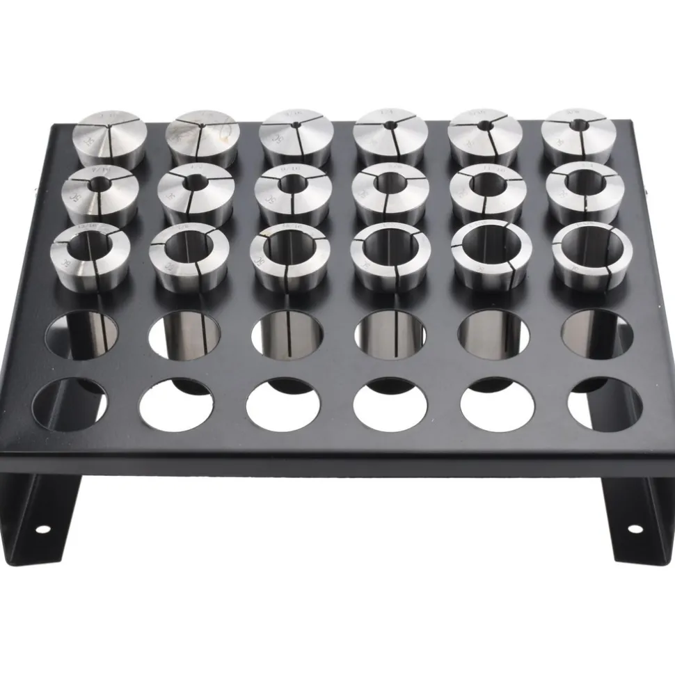 Collet Set: 18 Pc, 1/16 to 1-1/8" Capacity