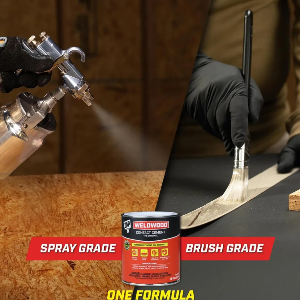 Contact Adhesive Glue: 16 oz Can, Tan