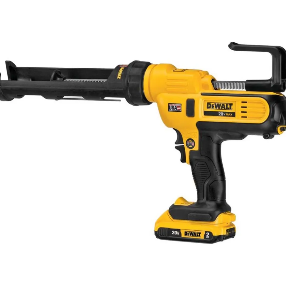 Cordless Caulk & Adhesive Gun: 10 oz, Half Barrel Frame