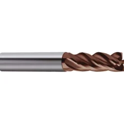 Corner Chamfer End Mill: 3/8" Dia, 7/8" LOC, 4 Flute, 0.0040" Chamfer Width, Solid Carbide