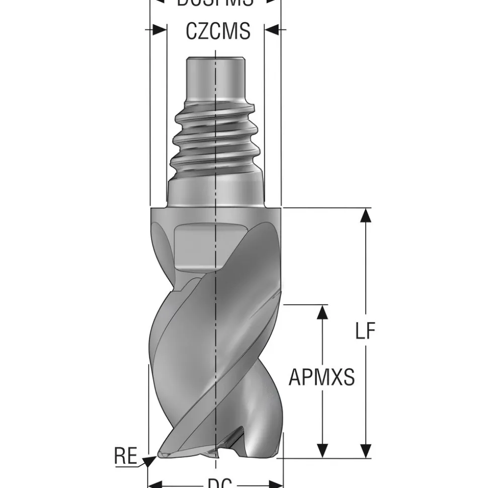 Corner Radius & Corner Chamfer End Mill Heads: Mill Diameter (Inch): 1/2