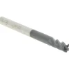Corner Radius End Mill: 1/8" Dia, 1/4" LOC, 0.0150" Corner Radius, 4 Flute, Solid Carbide