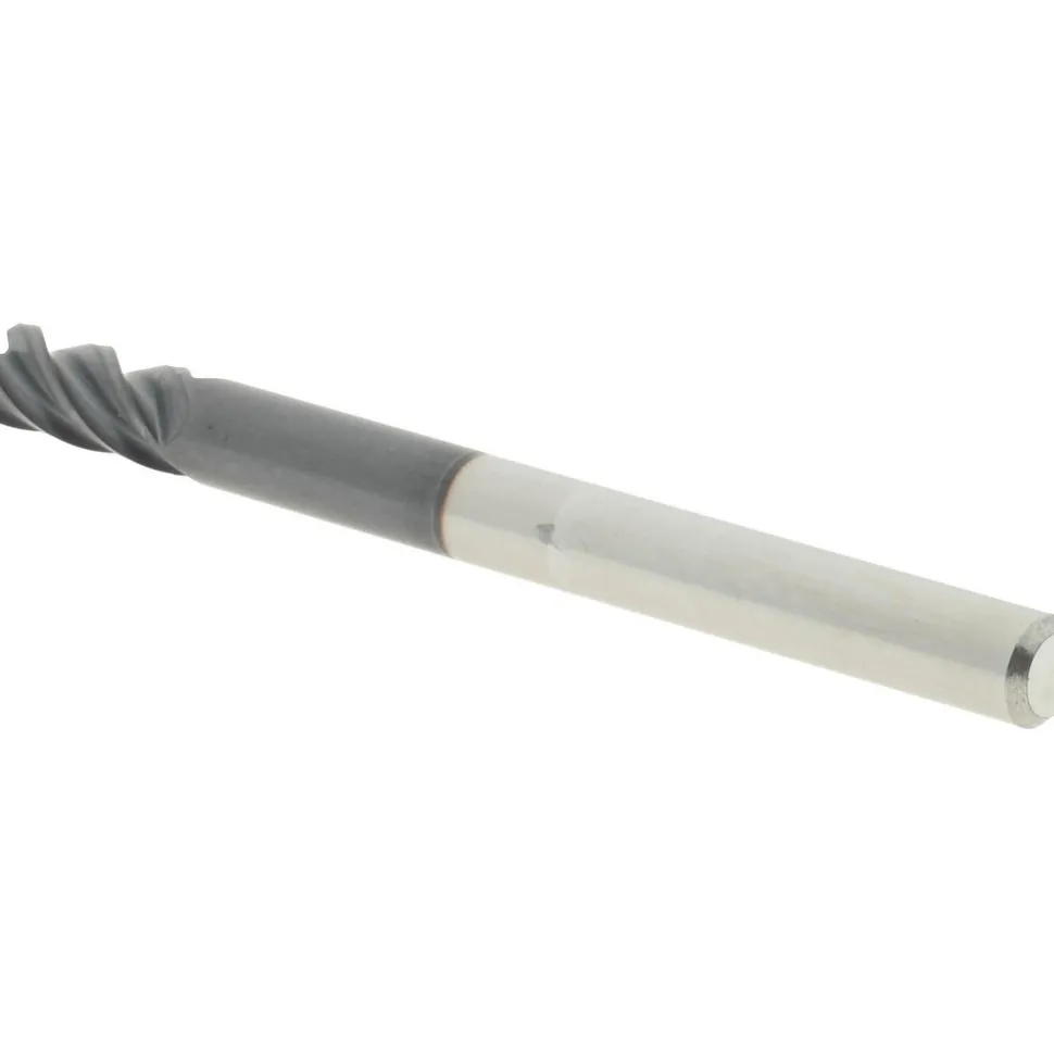 Corner Radius End Mill: 1/8" Dia, 1/4" LOC, 0.0150" Corner Radius, 4 Flute, Solid Carbide