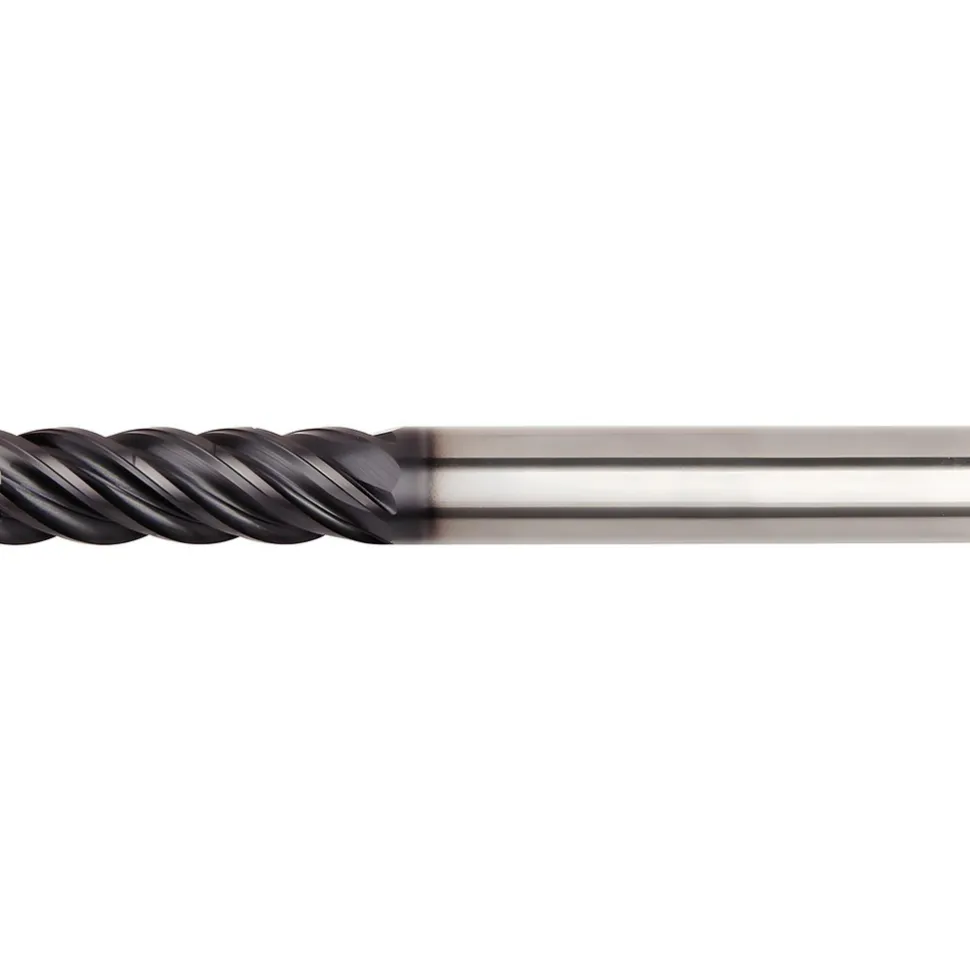 Corner Radius End Mill: 1/2" Dia, 1-1/2" LOC, 0.0300" Corner Radius, 5 Flute, Solid Carbide