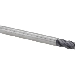 Corner Radius End Mill: 1/4" Dia, 1/2" LOC, 0.0200" Corner Radius, 4 Flute, Solid Carbide