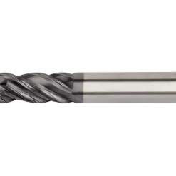 Corner Radius End Mill: 1/2" Dia, 1" LOC, 0.0300" Corner Radius, 4 Flute, Solid Carbide