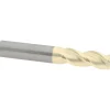 Corner Radius End Mill: 3/8" Dia, 1" LOC, 0.0300" Corner Radius, 3 Flute, Solid Carbide