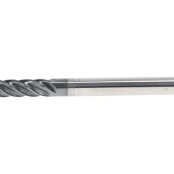 Corner Radius End Mill: 1/4" Dia, 0.6300" LOC, 0.0100" Corner Radius, 5 Flute, Solid Carbide