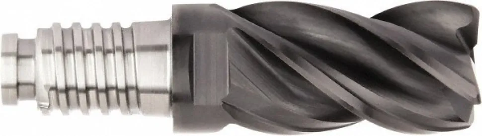 Corner Radius End Mill Head: 1" Dia, 4 Flutes