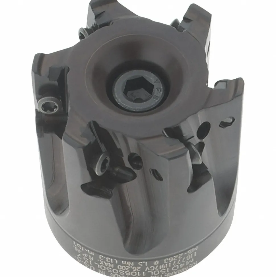 1-1/2" Cut Dia, 1/2" Arbor Hole Dia, 11mm Max Depth, Indexable Square-Shoulder Face Mill