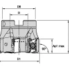 2" Cut Dia, 3/4" Arbor Hole Dia, 15.5mm Max Depth, Indexable Square-Shoulder Face Mill