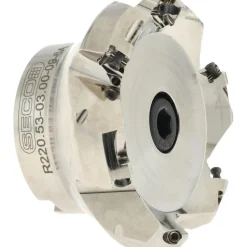 3.15" Cut Dia, 1" Arbor Hole, 0.18" Max Depth of Cut, 45° Indexable Chamfer & Angle Face Mill