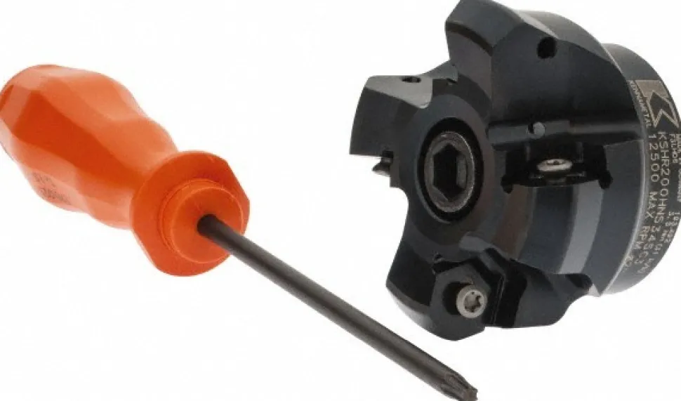 2" Cut Dia, 3/4" Arbor Hole, 4.51mm Max Depth of Cut, 45° Indexable Chamfer & Angle Face Mill