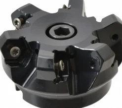 2-1/2" Cut Dia, 3/4" Arbor Hole, 4.51mm Max Depth of Cut, 45° Indexable Chamfer & Angle Face Mill