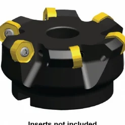 2-1/2" Cut Dia, 3/4" Arbor Hole, 3.23mm Max Depth of Cut, 45° Indexable Chamfer & Angle Face Mill