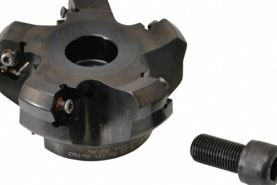 3" Cut Dia, 1" Arbor Hole, 4.5mm Max Depth of Cut, 45° Indexable Chamfer & Angle Face Mill
