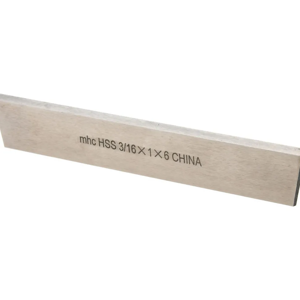 Cutoff Blade: Double-Beveled, 3/16" Wide, 1" High, 6" Long
