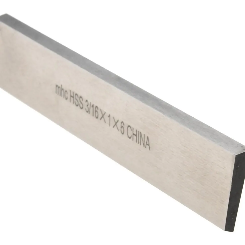 Cutoff Blade: Double-Beveled, 3/16" Wide, 1" High, 6" Long
