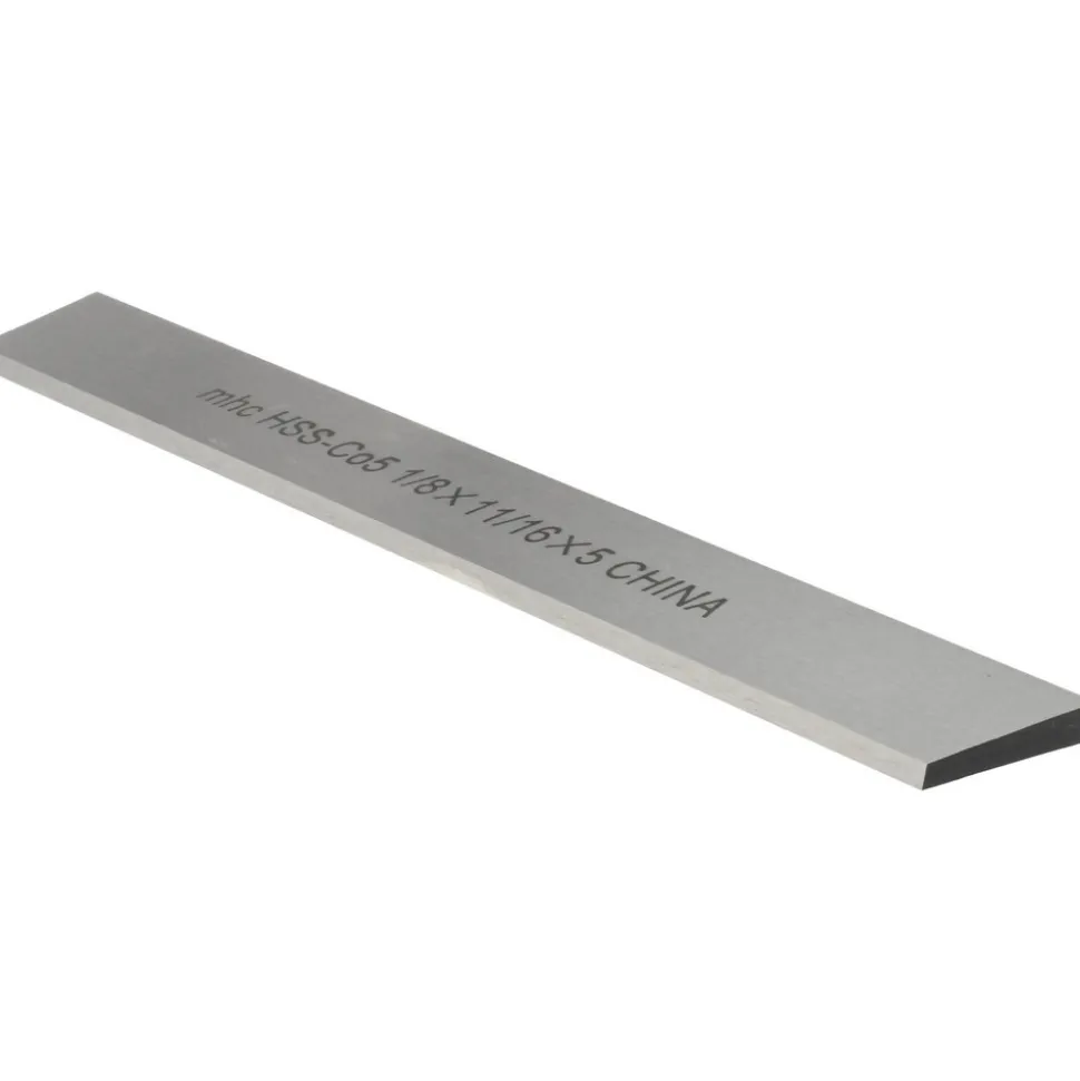 Cutoff Blade: Double-Beveled, 1/8" Wide, 11/16" High, 5" Long