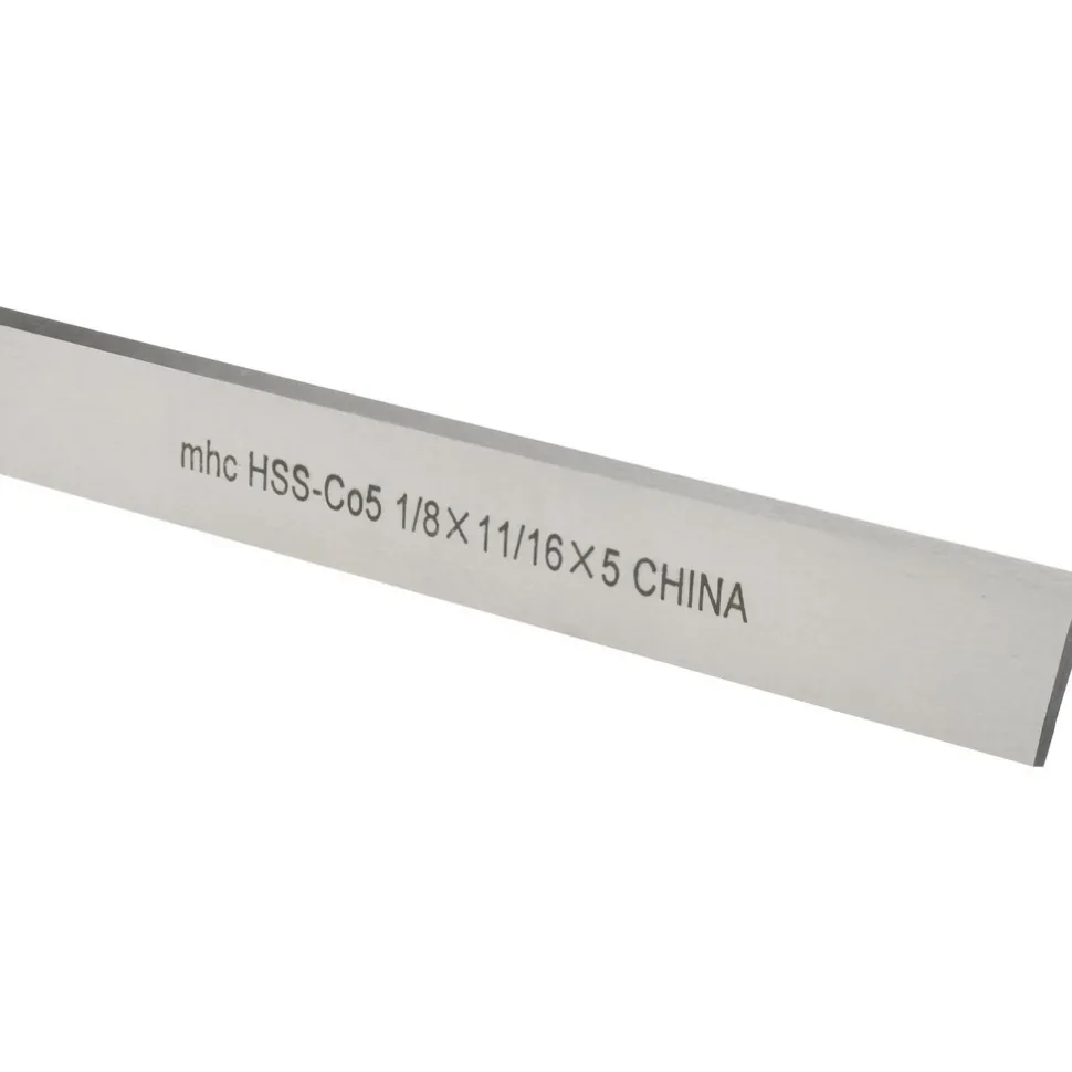 Cutoff Blade: Double-Beveled, 1/8" Wide, 11/16" High, 5" Long