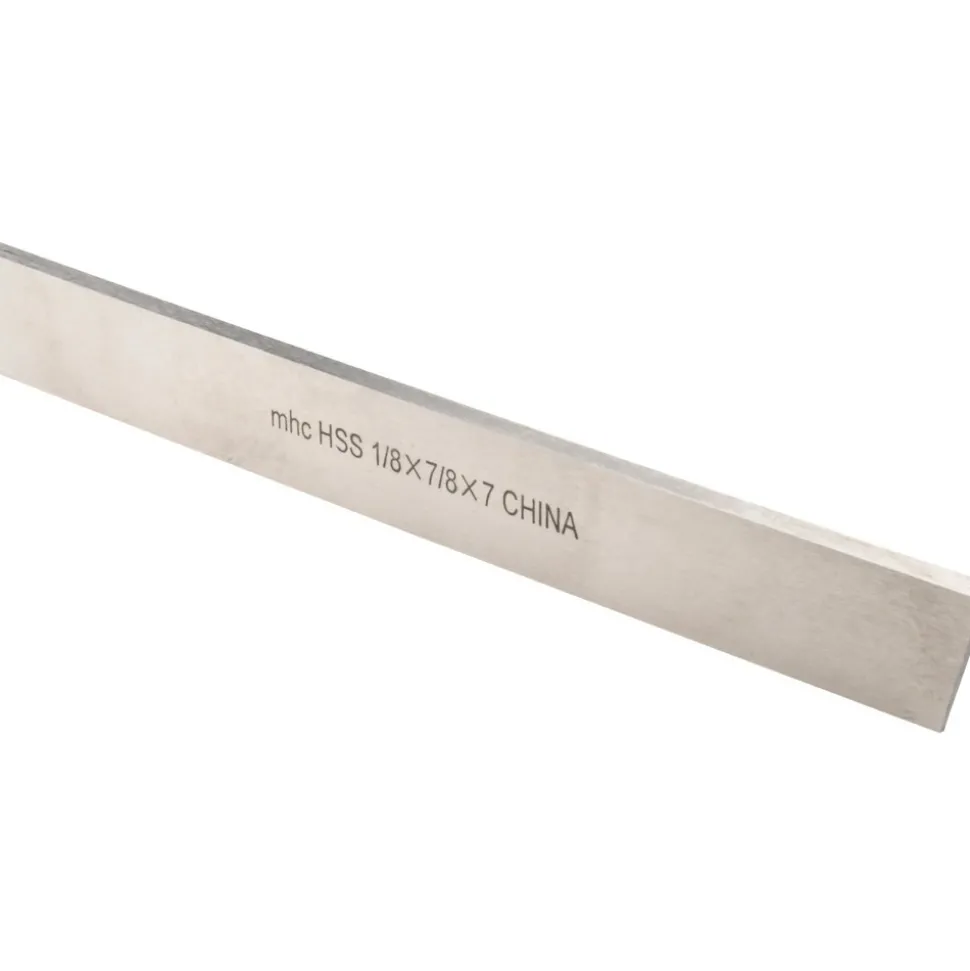 Cutoff Blade: Double-Beveled, 1/8" Wide, 7/8" High, 7" Long