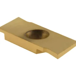Cutoff Insert: GIE-7-GP-1.0 R-N GOLD, Carbide, 1.00 mm Cutting Width, 0.0394" Cutting Width