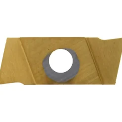 Cutoff Insert: GIE-7-GP-1.0 R-N GOLD, Carbide, 1.00 mm Cutting Width, 0.0394" Cutting Width