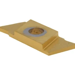 Cutoff Insert: GIE-7-GP-1.0 R-N GOLD, Carbide, 1.00 mm Cutting Width, 0.0394
