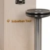 1" Cylinder Dia, 3-3/8" Base Dia, 6-1/2" High, Magnetic Base, Steel Cylinder Square
