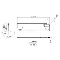 DGFH Double End Neutral Indexable Cutoff Blade