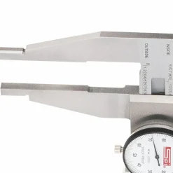 Dial Caliper: 24", 0.001000" Graduation, 0.1000" per Revolution, 0.0020" Accuracy, Calibrated, Stainless Steel Jaws