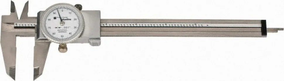 Dial Caliper: 6", 0.001000" Graduation, 0.1000" per Revolution, 0.0008" Accuracy