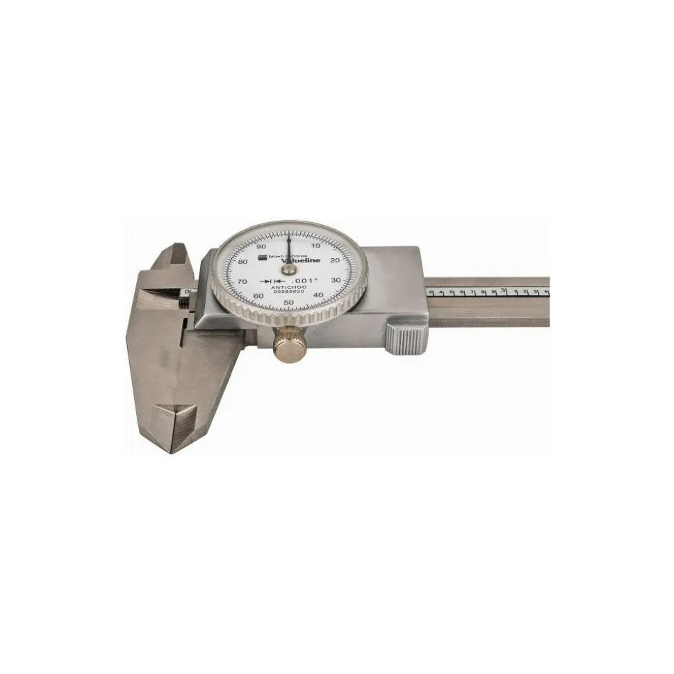 Dial Caliper: 6", 0.001000" Graduation, 0.1000" per Revolution, 0.0008" Accuracy