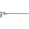 Dial Caliper: 12", 0.001000" Graduation, 0.1000" per Revolution, 0.0015" Accuracy, Calibrated, Stainless Steel Jaws